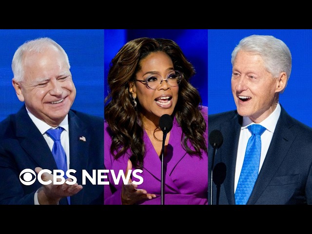 ⁣Watch 8 notable speeches from Day 3 of the DNC