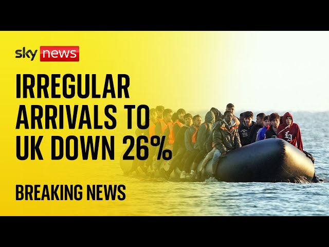 ⁣Migration crisis: Number of people entering UK irregularly down 26%