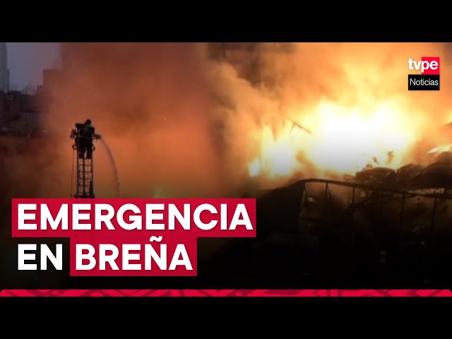 ⁣Breña: se registra incendio en depósito de productos inflamables