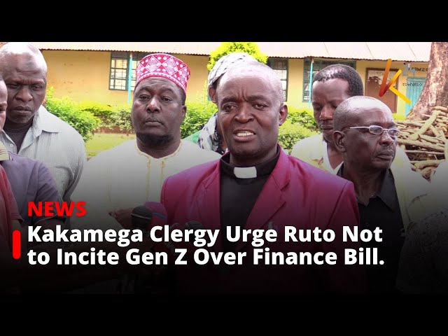 ⁣Kakamega Clergy and Youth Urge President Ruto Not to Incite Gen Z Over Finance Bill.