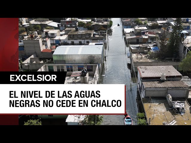 ⁣Chalco inundado: Vecinos sufren por la pérdida de sus muebles