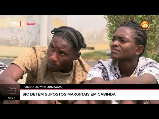 ⁣Roubo de Motorizadas,-  SIC detém supostos marginais em Cabinda