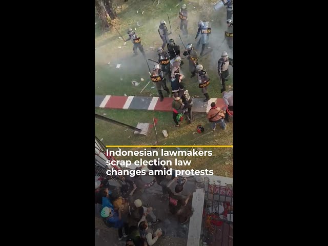 ⁣Indonesia legislature scraps election law changes after protests | AJ #shorts