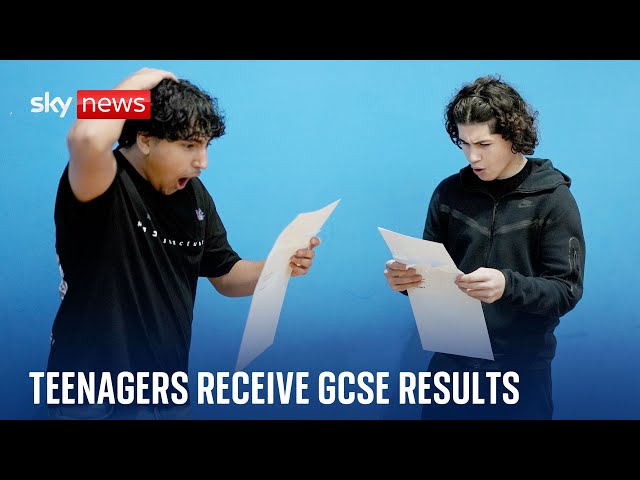 ⁣Top GCSE grades fall as hundreds of thousands of teenagers receive their results