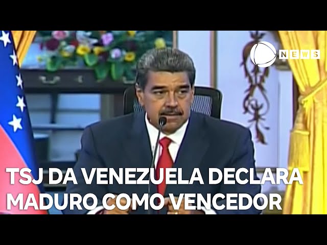 ⁣Tribunal Supremo de Justiça da Venezuela declara vitória de Nicolás Maduro nas eleições do país