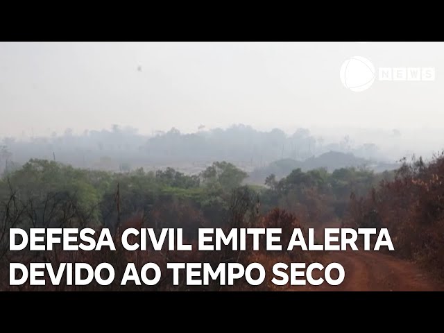 ⁣Defesa Civil emite alerta devido à onda de calor e tempo seco