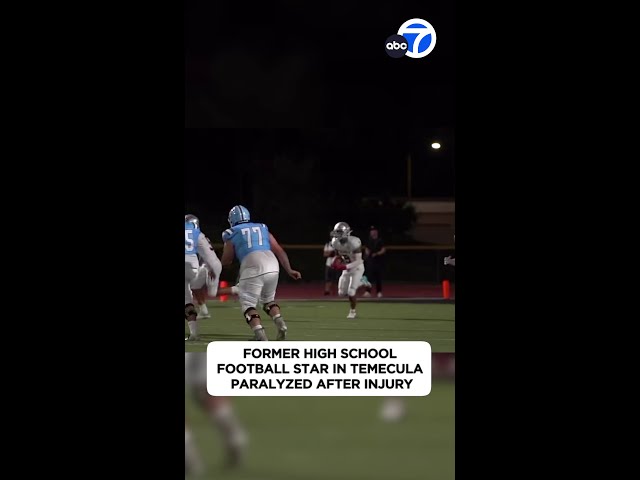 ⁣Former high school football star in Temecula paralyzed after injury