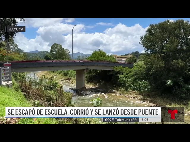 ⁣Estudiante con autismo cae por puente de Jayuya