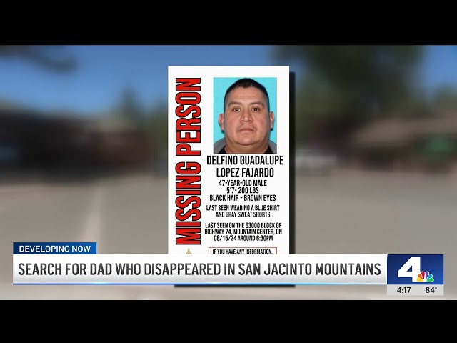 ⁣Search for dad who disappeared in the San Jacinto Mountains