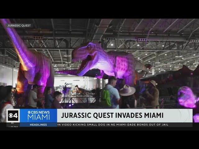 ⁣Dinosaurs invade Miami for Jurassic Quest