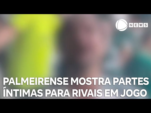 Torcedor do Palmeiras flagrado mostrando partes íntimas para rivais é identificado