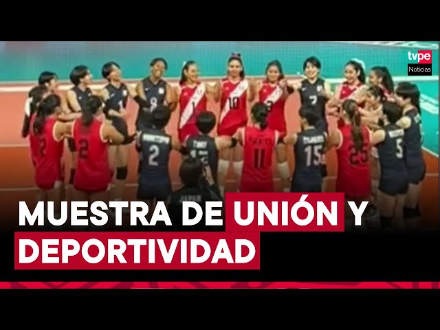 Seleccionadas de Perú y Japón entonaron juntas una canción al final del partido