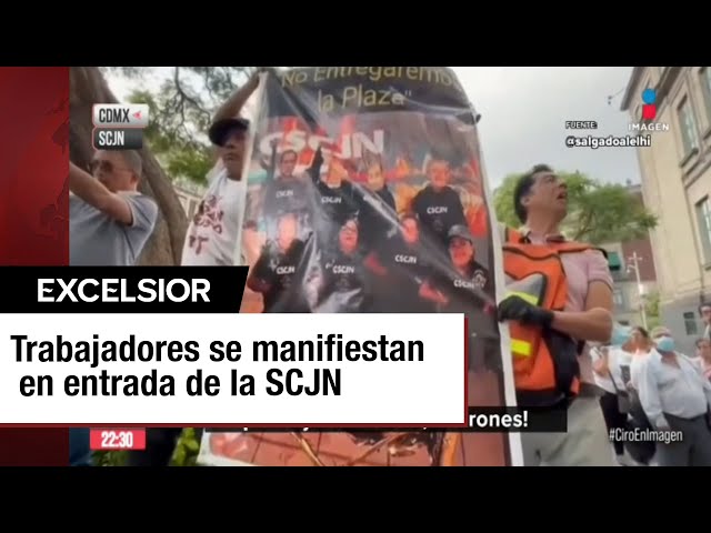 Simpatizantes de Morena encaran a juzgadores en protesta; los llaman huevones