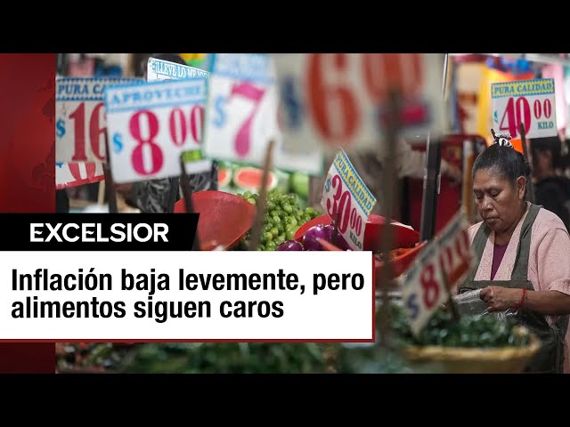 ⁣Inflación en México muestra leve disminución, pero precios de alimentos siguen subiendo