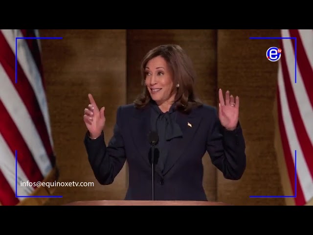 ⁣PRÉSIDENTIELLE AMÉRICAINE: KAMALA HARRIS ACCEPTE L'INVESTITURE DU PARTI DEMOCRATE A CHICAGO