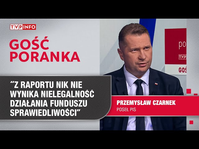 ⁣Czarnek: z raportu NIK nie wynika nielegalność działania Funduszu Sprawiedliwości | GOŚC PORANKA