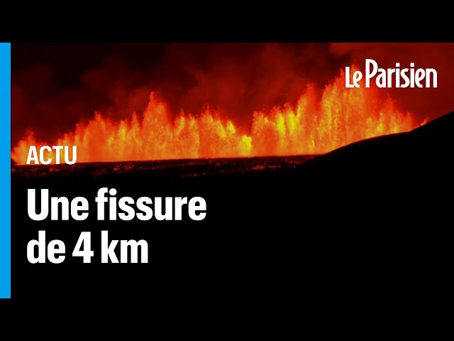 Islande : les images spectaculaires d'un volcan entré en éruption, un village évacué