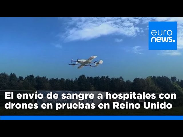 ⁣Una empresa británica de logística prueba el reparto de sangre con drones entre dos hospitales