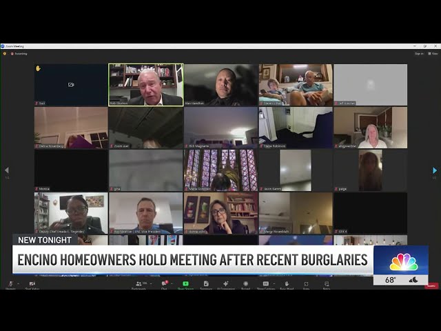 ⁣Encino homeowners hold virtual meeting after string of recent burglaries