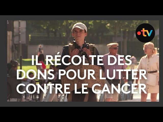 Il marche pour la lutte contre le cancer