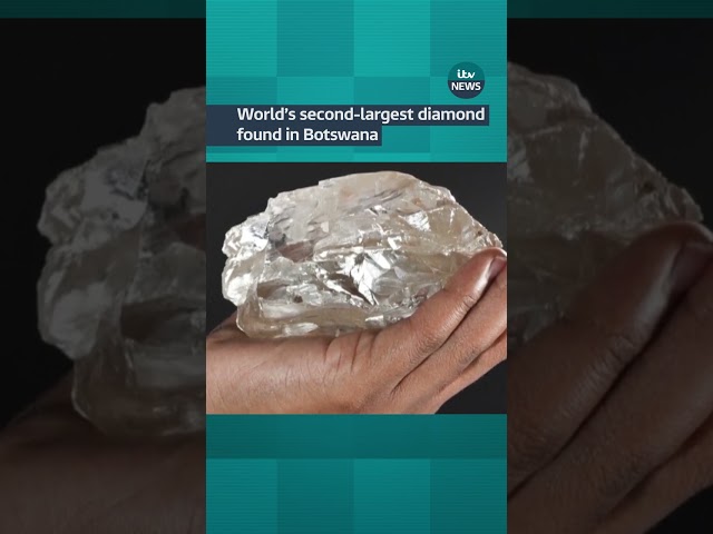 ⁣World's second-largest diamond found in Botswana #itvnews #shorts