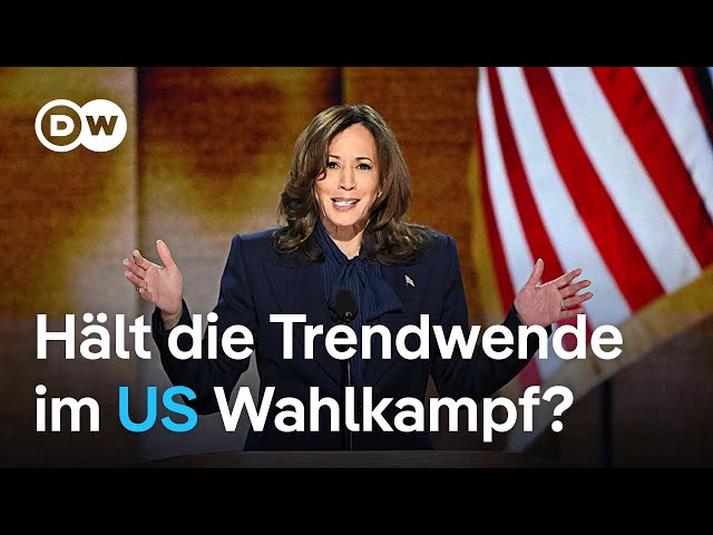 ⁣Parteitags-Bilanz der US Demokraten: Hält die Harris Euphorie an? | DW Nachrichten