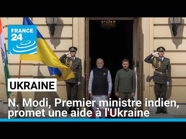 ⁣Narendra Modi, Premier ministre indien en visite à Kiev, promet une aide à l'Ukraine • FRANCE 2