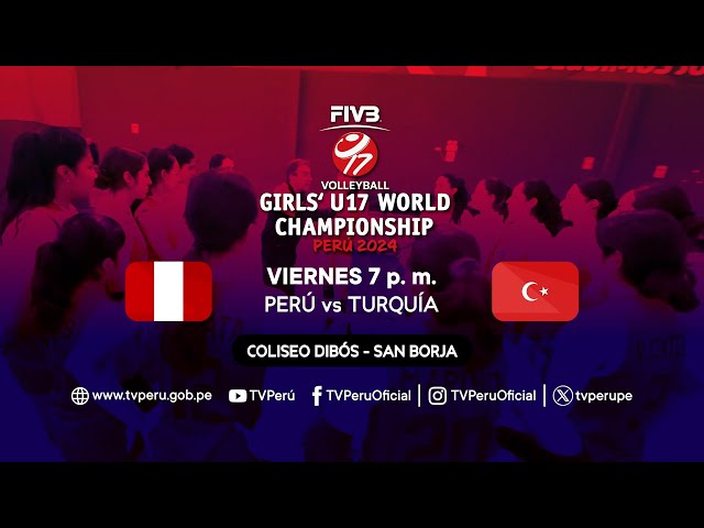 Mundial de Vóley Femenino Sub-17 / Perú vs Turquía (23/08/2024) Promo | TVPerú