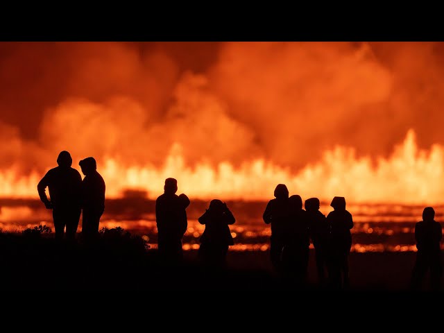 ⁣Volcano erupts in southwestern Iceland for the sixth time since December 2023