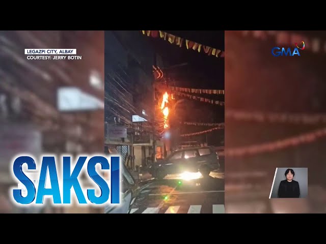 ⁣Poste ng ilaw, nagliyab | Saksi