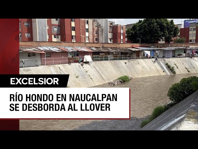 Río Hondo en Naucalpan es una amenaza para familias cuando llueve