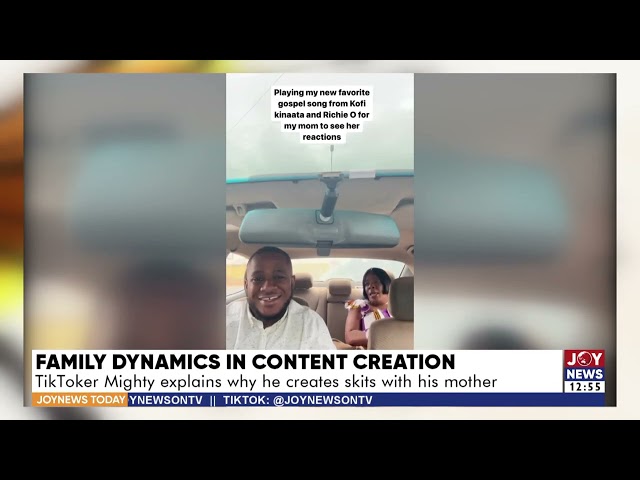 ⁣Family Dynamics in Content Creation: TikToker Mighty explains why he creates skits with his mother.