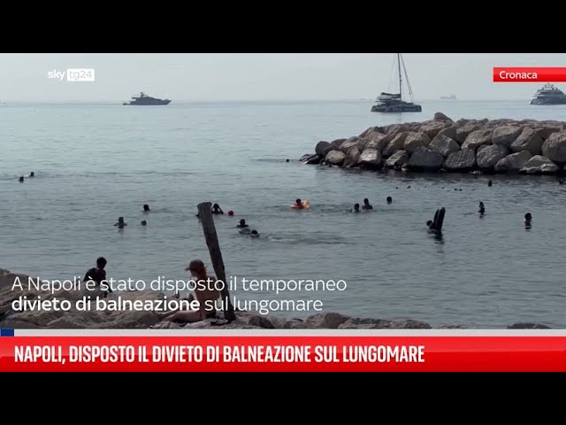 ⁣Napoli, disposto il divieto di balneazione sul lungomare