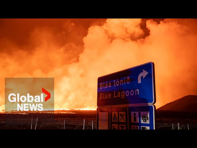 ⁣Iceland volcano eruption: Blue Lagoon spa evacuated, Grindavik spared as new fissure forms