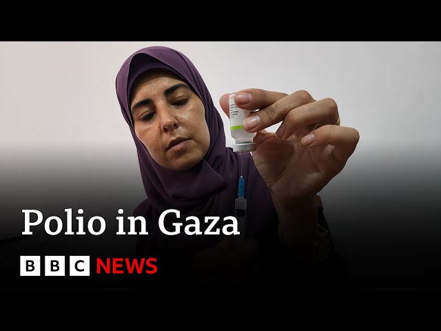 ⁣Baby contracts Gaza's first case of polio in 25 years | BBC News