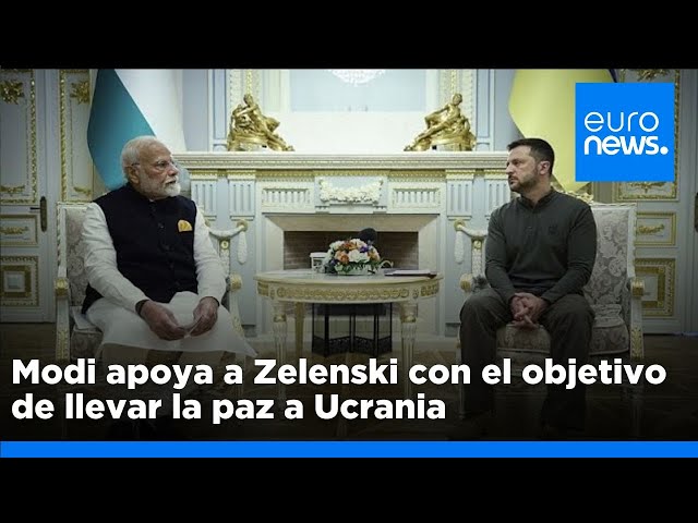 ⁣Modi se ofrece "como amigo" a Zelenski con el objetivo de llevar la paz a Ucrania