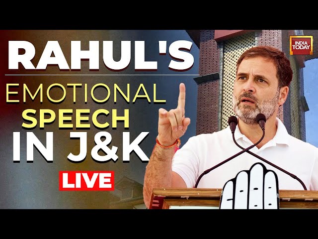 ⁣Rahul Gandhi LIVE From J&K | Rahul's Fiery Speech On J&K Assembly Elections LIVE | Indi