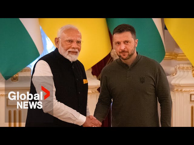 ⁣India’s Modi visits Ukraine, urges Zelenskyy to hold peace talks