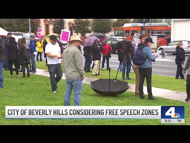 ⁣Beverly Hills considering adopting free speech zones