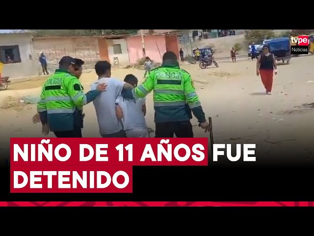 ⁣Piura: intervienen a menor de 11 años acusado de agredir a policía con un palo