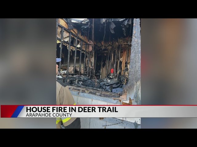 ⁣3 displaced after house destroyed in fire in Deer Trail