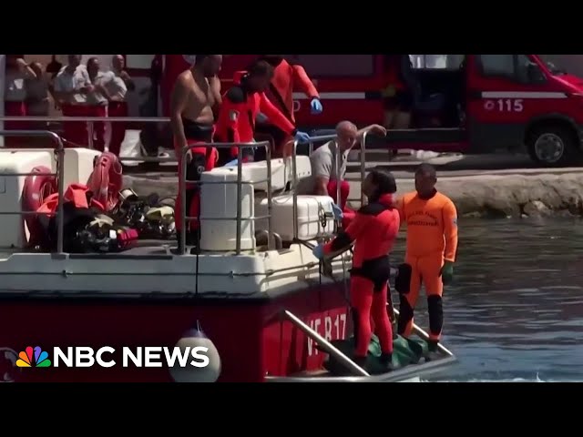 ⁣Final body recovered from sunken luxury yacht in Italy