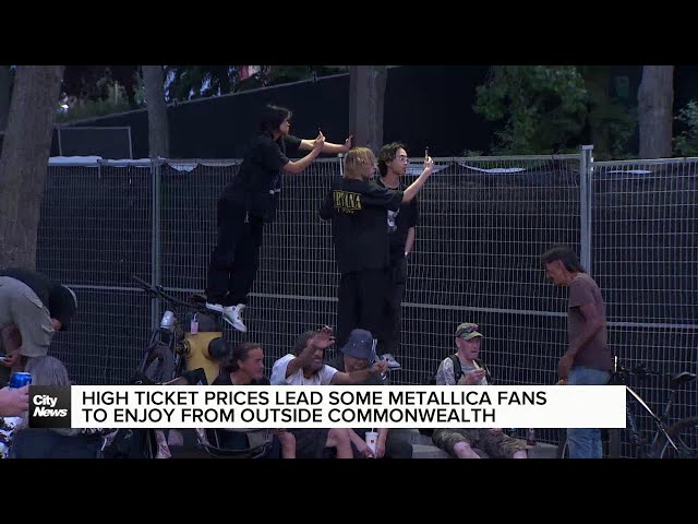 ⁣Metallica fans on a budget enjoy concert from outside Commonwealth Stadium