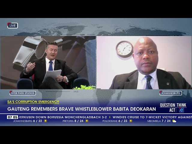 ⁣Gauteng remembers brave whistleblower Babita Deokran