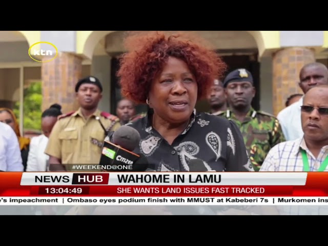 ⁣CS Alice Wahome visits land registry in Lamu County; wants land issues to be fast tracked