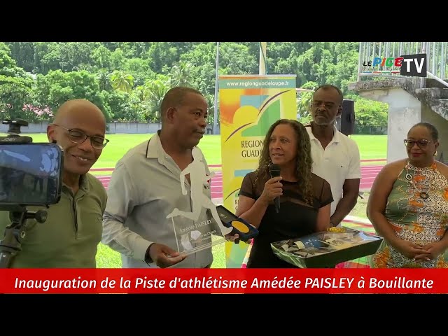 ⁣La Région Guadeloupe : Inauguration de la Piste d'athlétisme Amédée PAISLEY à Bouillante