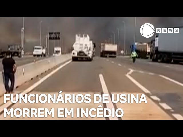 ⁣Dois funcionários de usina morrem em incêndio no interior de SP