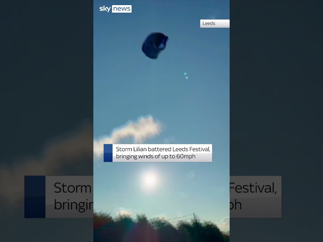 ⁣Airbnb? Tent flies away at Leeds Fest