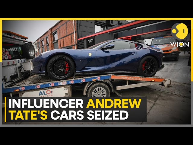 ⁣Romanian authorities took away luxury cars from Andrew Tate's residence | WION