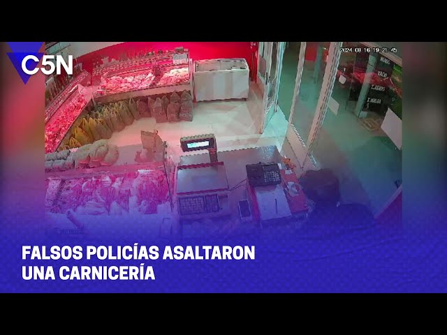 ⁣FALSOS POLICÍAS ASALTARON una CARNICERÍA